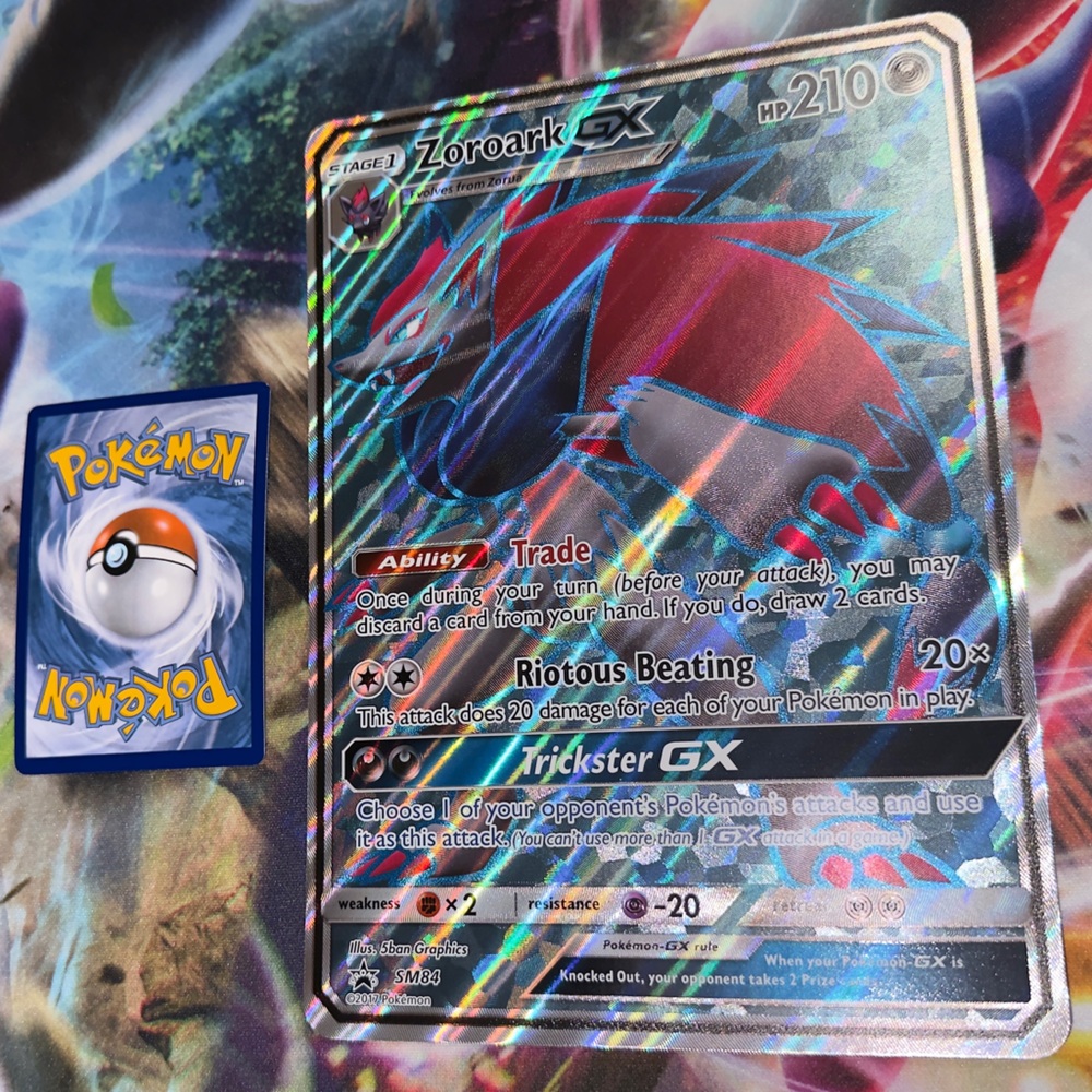 Oversized Zoroark GX SM84 Ultra Rare Holo Textured Promo Pokemon Card tcg